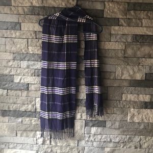 Purple Plaid Winter Scarf